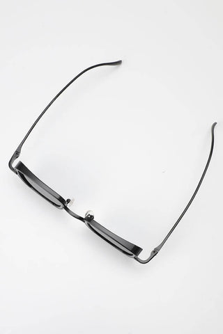 Tinted Metal Frame Rectangular Sunglasses