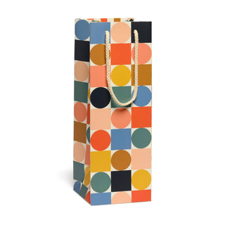 Circles and Squares Bottle Gift Bag