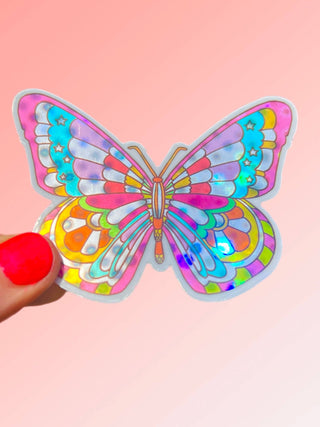 Butterfly Hologram Shimmer Sticker