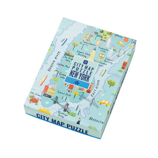 250 Piece New York Map Jigsaw Puzzle and Poster | Little Hippie