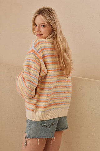 Turtle Neck Striped Sweater