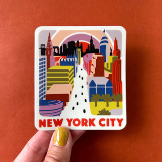New York City Skyline and Fifth Avenue Sticker
