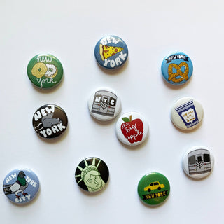 New York City 1" Buttons