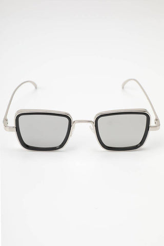 Tinted Metal Frame Rectangular Sunglasses