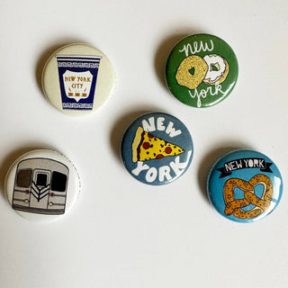 New York City 1" Buttons