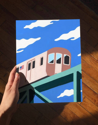New York Subway Train Print