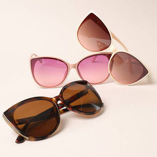 Glitter Detailed Cat Eye Sunglasses