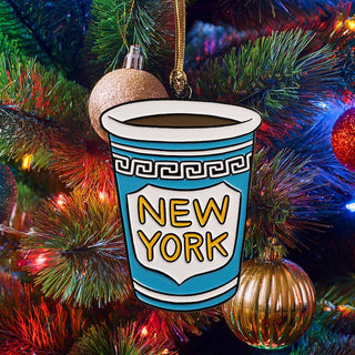 New York Coffee Cup Holiday Ornament