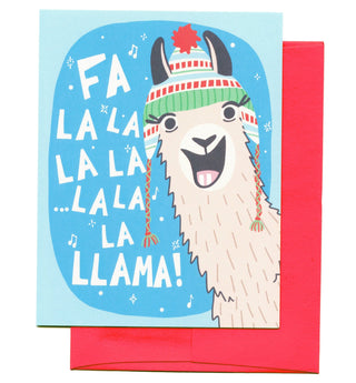 FALALA Llama Christmas Card