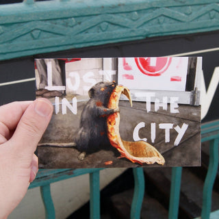 Pizza Lover Rat Postcard