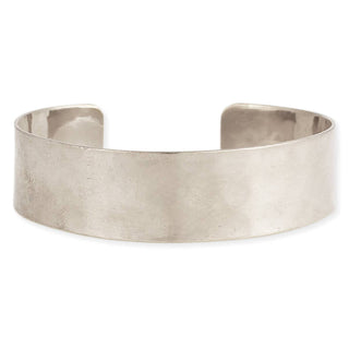 Silver Hammered Cuff Bracelet