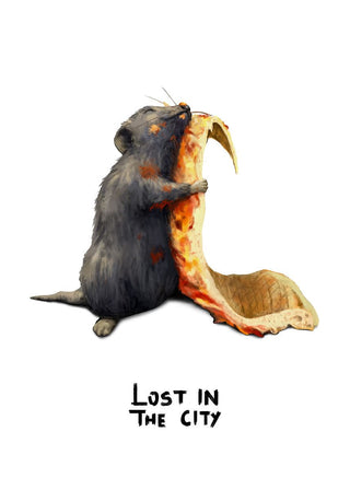 Lost in the City Rat Print