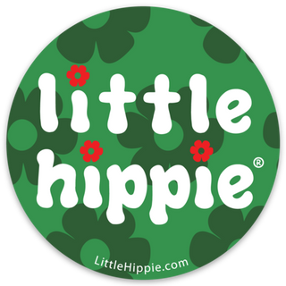 Little Hippie Holiday Flowers Logo Sticker