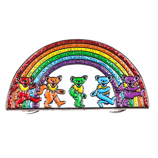 Grateful Dead Rainbow Bears Pin