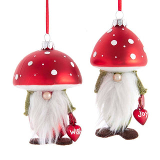 Mushroom Gnome Head Ornaments
