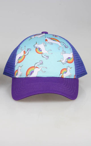 Purple Unicorn Adult Trucker Hat