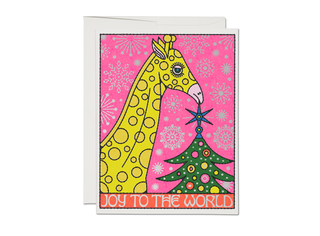 Giraffe Topper Holiday Greeting Card