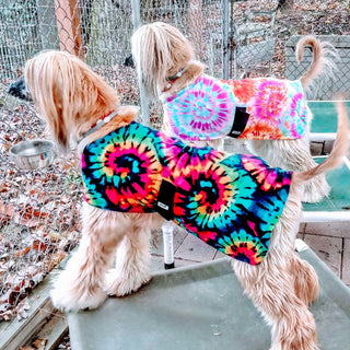 Tie Dye Fleece Dog Coat / Snug Pups | Little Hippie
