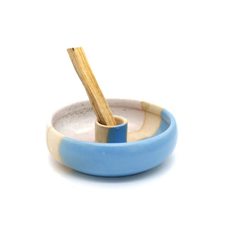 Light Blue Ceramic Palo Santo Burner 4''