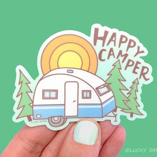 Happy Camper Vinyl Sticker