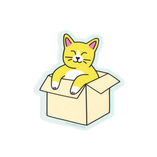 Cat in Box Sticker