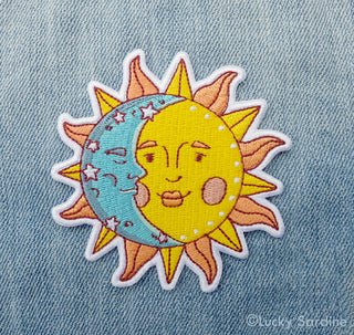 Sun & Moon Celestial Sun Cosmic Embroidered Patch