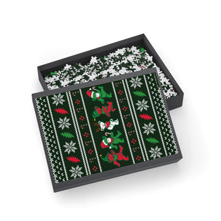 Grateful Dead Ugly Sweater Jingle Bears Christmas Puzzle