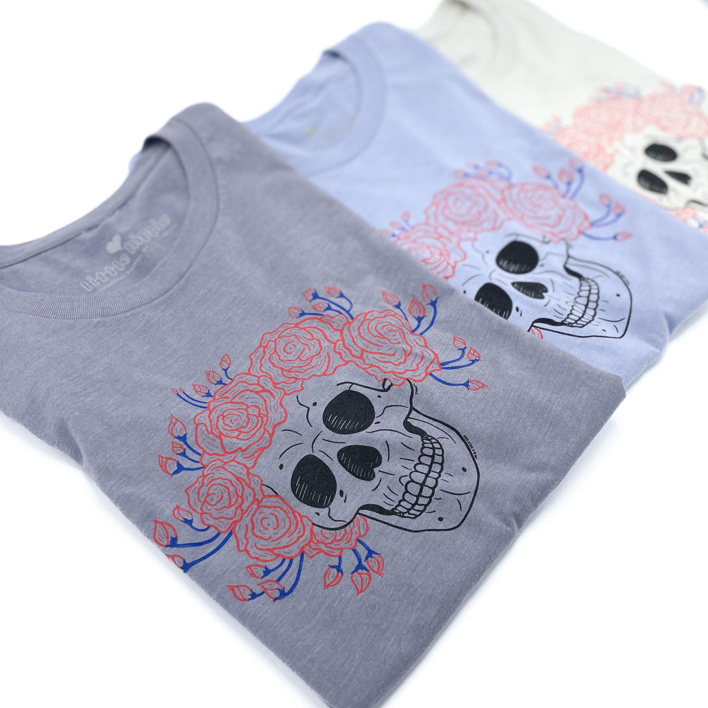 Grateful Dead Bertha Skull and Roses Ringer T – Little Hippie