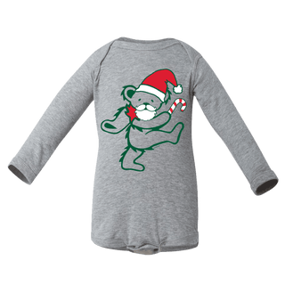 Grateful Dead Santa Bear Long Sleeve Baby One Piece | Little Hippie
