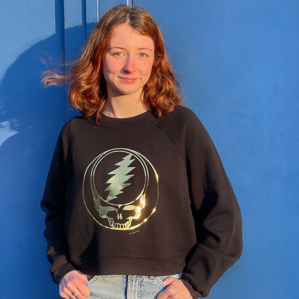 Grateful Dead Women's Stealie Burst Wide Neck Sweatshirt