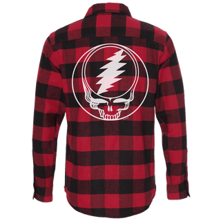 Grateful Dead Steal Your Face Red/Black Men's Flannel | Little Hippie