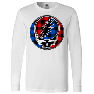 Grateful Dead Buffalo Plaid Stealie Unisex Longsleeve | Little Hippie