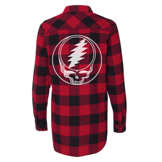 Steal Your Face Red/Black Women's Flannel | Little Hippie