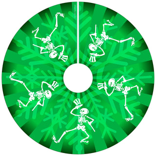 Grateful Dead Green Dancing Skeletons Tree Skirt