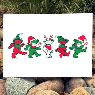Grateful Dead Jingle Bears Greeting Card | Little Hippie