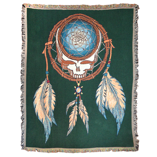 Grateful Dead Dreamcatcher Stealie Woven Cotton Blanket | Little Hippie