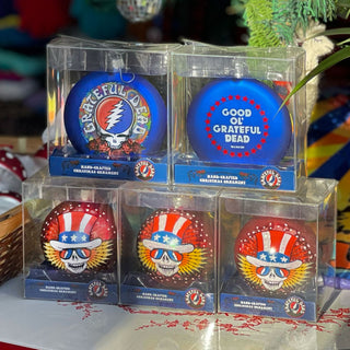 Grateful Dead Psycle Sam Face Glass Ball Christmas Tree Ornament