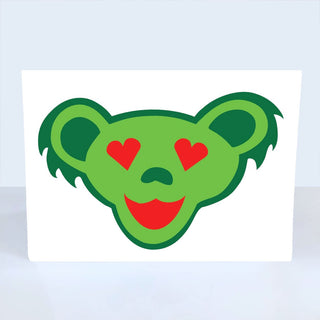 Grateful Dead Holiday Love Bear Greeting Card | Little Hippie