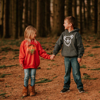 Grateful Dead Dancing Bear Face Youth Hoodie | Little Hippie