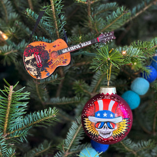 Grateful Dead Psycle Sam Face Glass Ball Christmas Tree Ornament