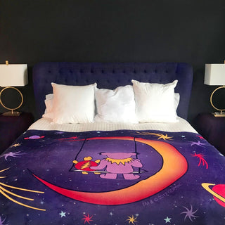 Grateful Dead Purple Moon Swing Coral Fleece Blanket | Little Hippie