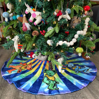 Grateful Dead Rainbow Dancing Bears Tree Skirt