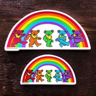 Grateful Dead Small Rainbow Bears Sticker