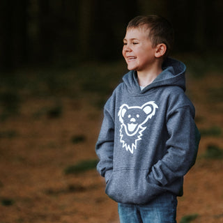Grateful Dead Dancing Bear Face Youth Hoodie