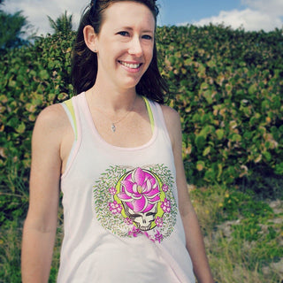 Grateful Dead Sugar Magnolia Stealie Women's Flowy Racerback Tank | Little Hippie