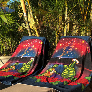 Grateful Dead Terrapin Lake Coral Fleece Blanket | Little Hippie