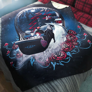 Grateful Dead Winter Sleigh Stealie Sherpa Fleece Blanket | Little Hippie