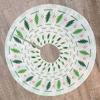 Grateful Dead Green Bolts Snowflakes Tree Skirt