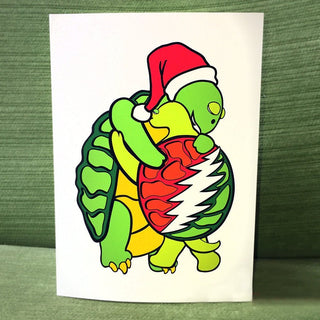 Holiday Grateful Dead Hugging Terrapins Greeting Card | Little Hippie