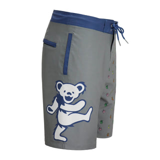 Grateful Dead Grey Dancing Bear Board Shorts